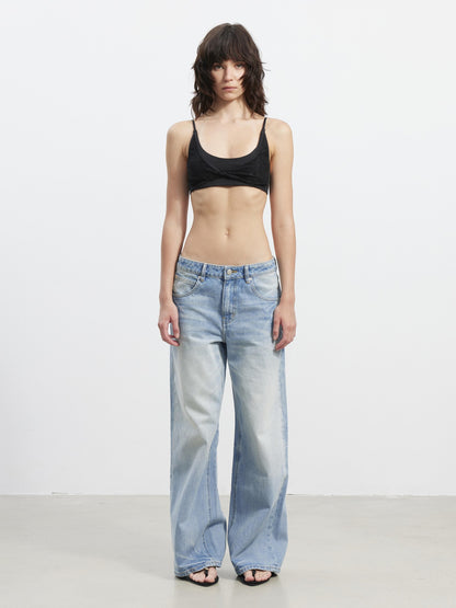 AFTADAWN Lace Spliced Removable Padded Slim Fit Women&