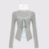 AFTADAWN_Layered_Lace_Splice_V-neck_Tie_Women&