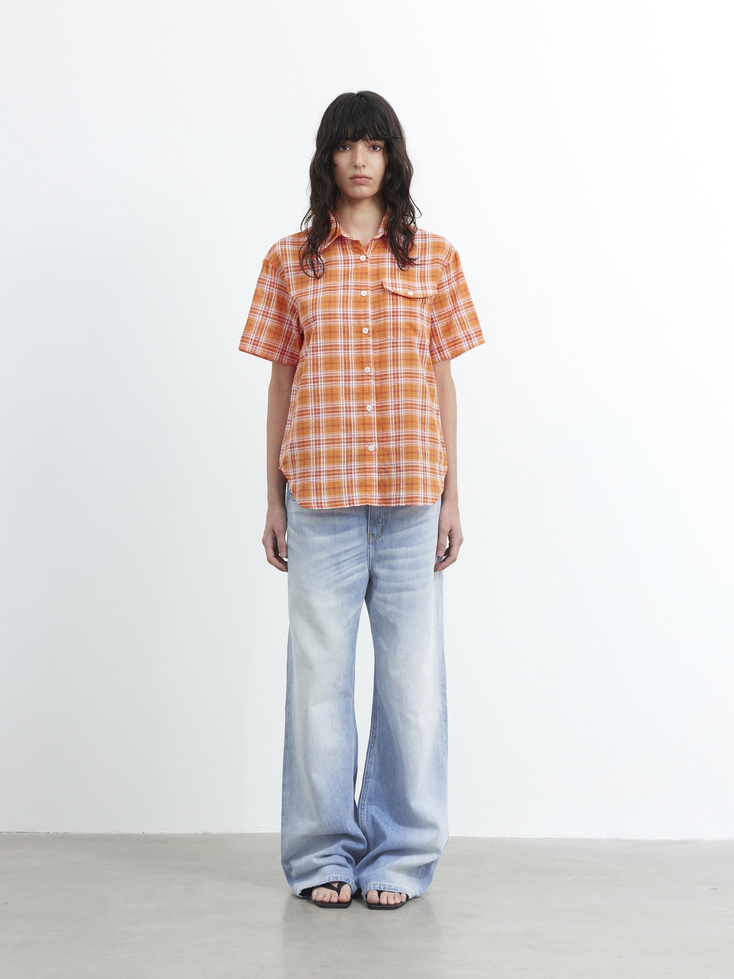 AFTADAWN Light Blue Distressed Whisker Washed Women&