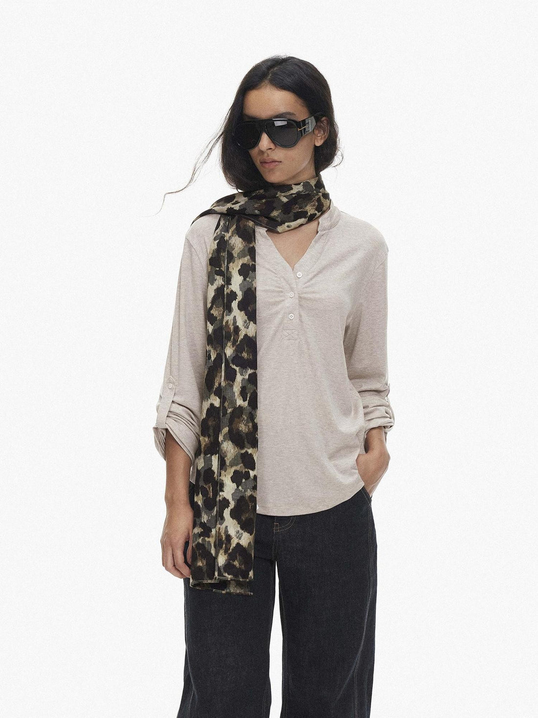 AFTADAWN Lightweight Vintage Leopard Print Women&