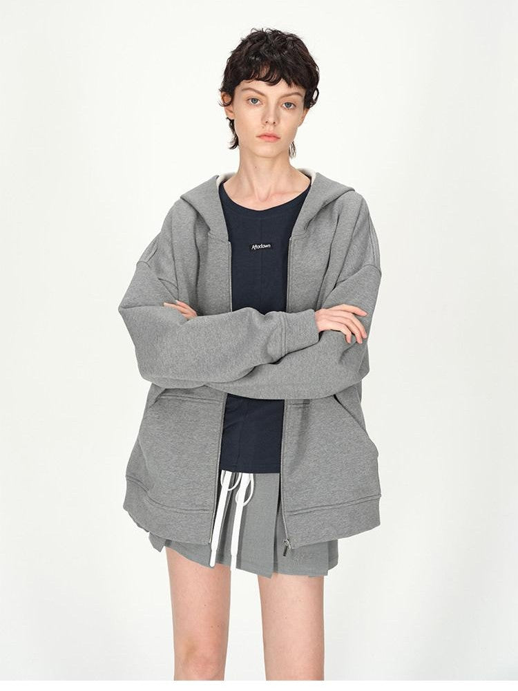 AFTADAWN Logo Embroidery Ruched Waist Round Neck Women&