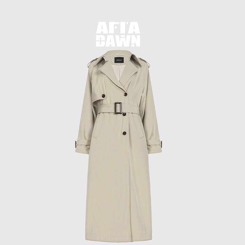 AFTADAWN_Loose_Belted_Double_Breasted_Lapel_Long_Sleeve_Wool_Blend_Women&