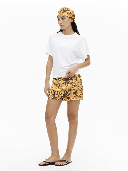 AFTADAWN Low Waist Plaid Print A Line Skort Shorts