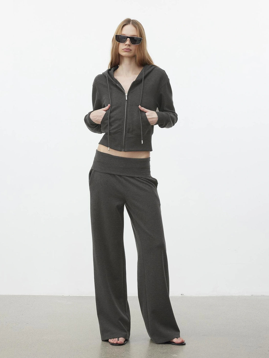 AFTADAWN Lyocell Relaxed Hoodie &amp; Pants Set Sport Suits