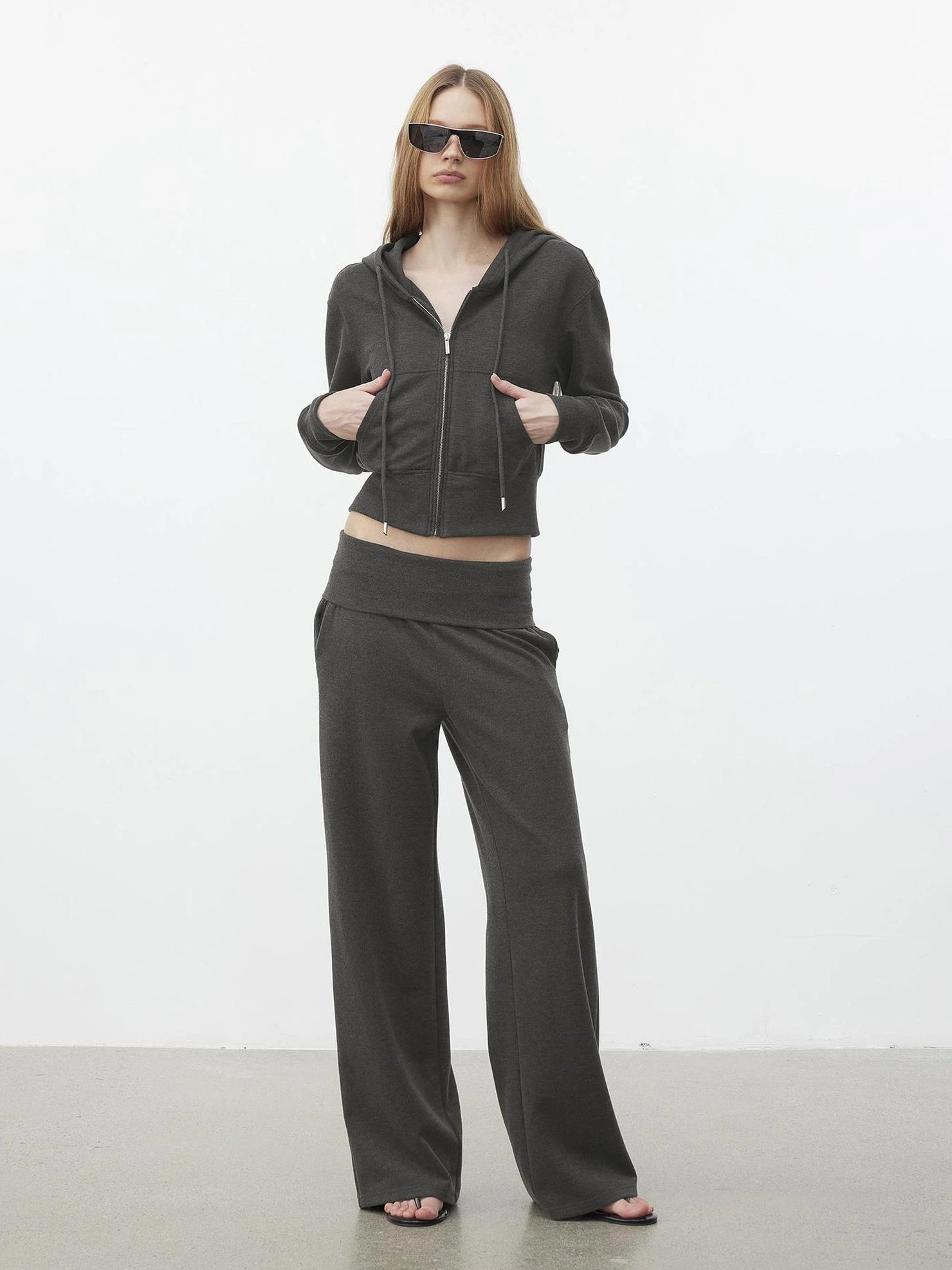 AFTADAWN Lyocell Relaxed Hoodie &amp; Pants Set Sport Suits