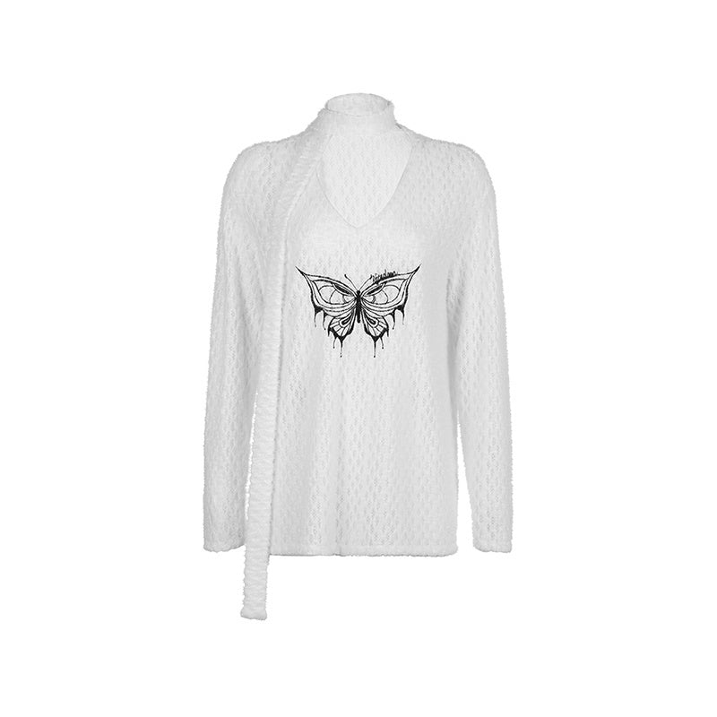 AFTADAWN_Mink_Fur_Embroidered_Butterfly_Wing_V-neck_Women&