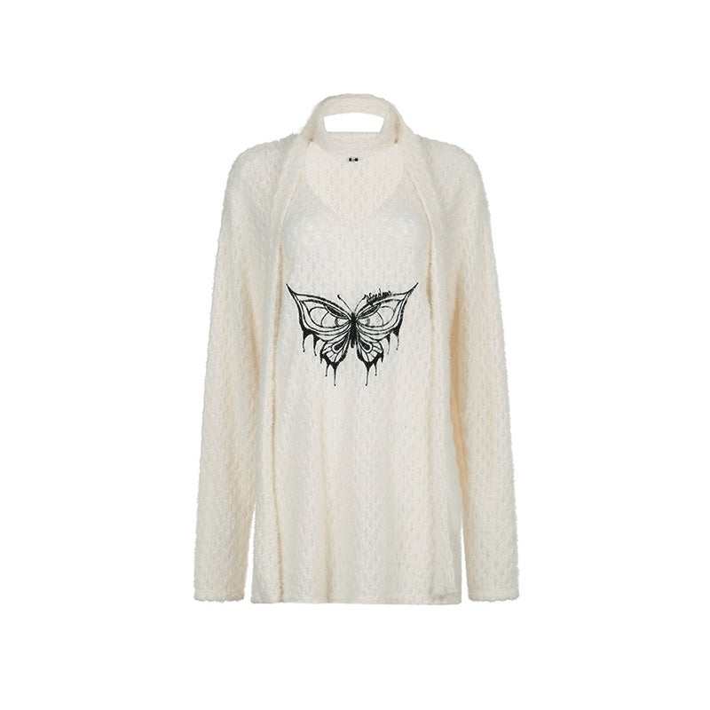 AFTADAWN_Mink_Fur_Embroidered_Butterfly_Wing_V-neck_Women&