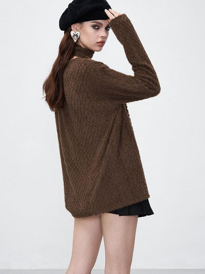 AFTADAWN Mink Fur Embroidered Butterfly Wing V-neck Women&