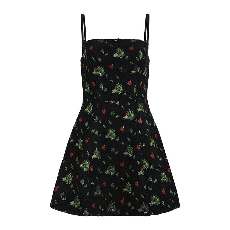 AFTADAWN_Misty_Floral_Embroidered_Bow_A_Line_Square_Neck_Women&