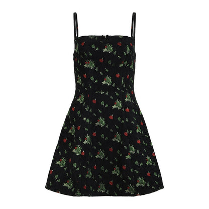 AFTADAWN_Misty_Floral_Embroidered_Bow_A_Line_Square_Neck_Women&