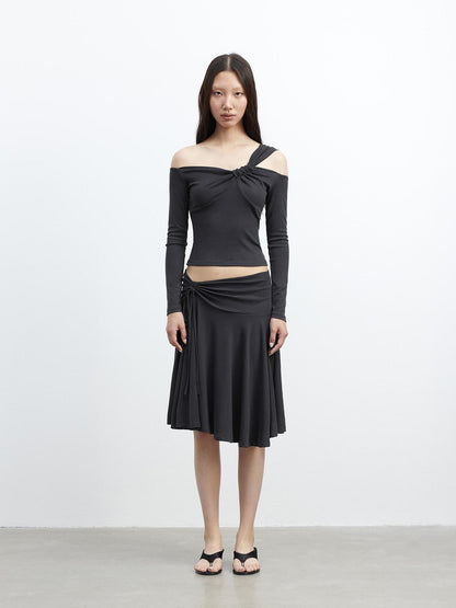 AFTADAWN Modal Asymmetric Knot Top &amp; Pleated Skirt Set
V-Neck T-Shirt
Long-Sleeve Top
Knot Front Top
Asymmetric Hem Top
Pleated Midi Skirt
Wrap Skirt Set
Two-Piece Set
Casual Outfit
Women&