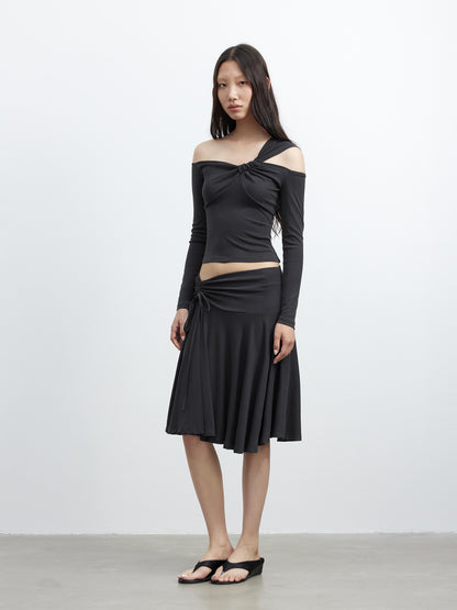 AFTADAWN Modal Asymmetric Knot Top &amp; Pleated Skirt Set
V-Neck T-Shirt
Long-Sleeve Top
Knot Front Top
Asymmetric Hem Top
Pleated Midi Skirt
Wrap Skirt Set
Two-Piece Set
Casual Outfit
Women&