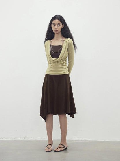 Modal Slit Back Beaded Detail Long Sleeve Top