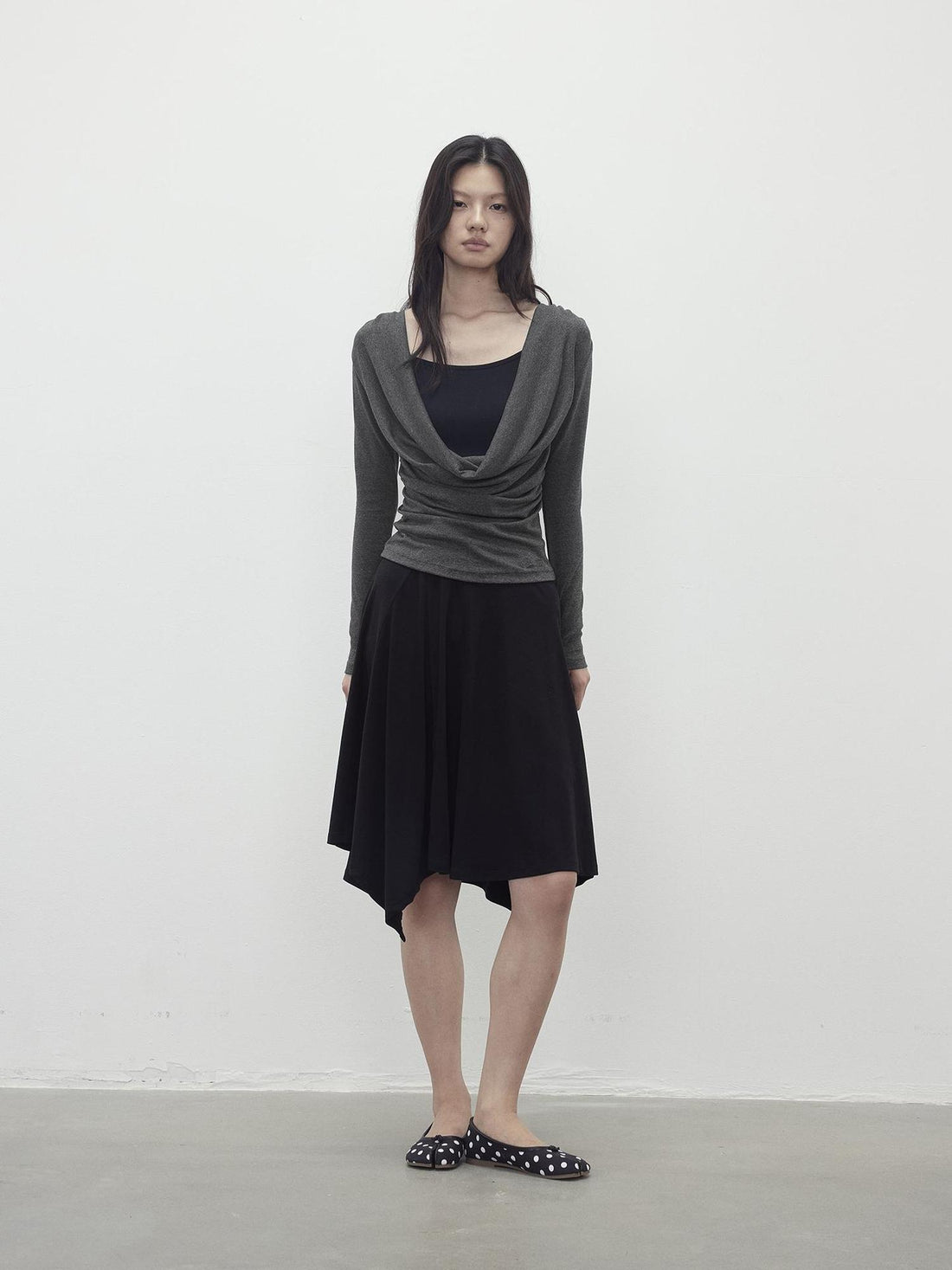 AFTADAWN Modal Slit Back Beaded Detail Long Sleeve Top