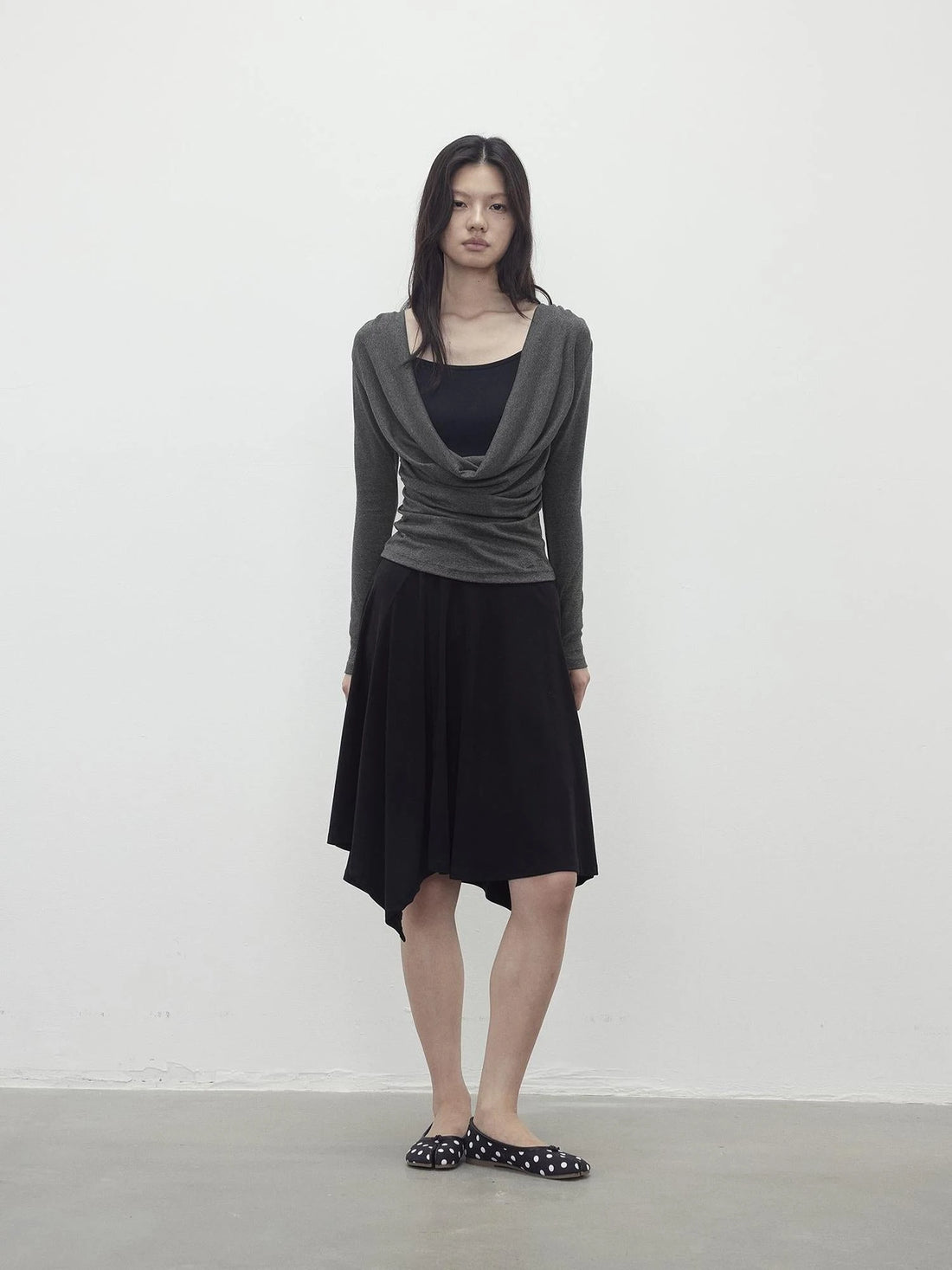 Modal Slit Back Beaded Detail Long Sleeve Top