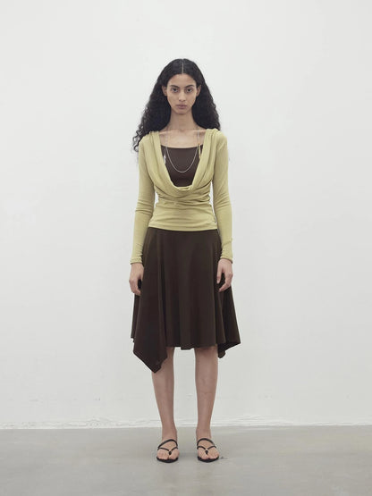 Modal Slit Back Beaded Detail Long Sleeve Top