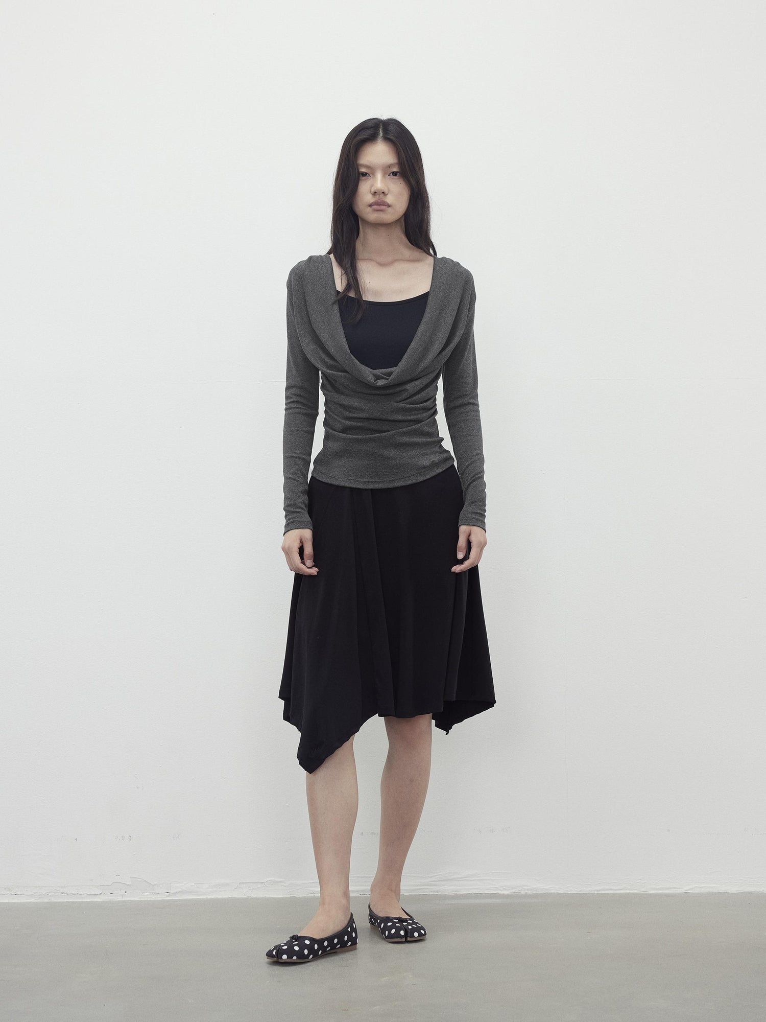 AFTADAWN Modal Slit Back Beaded Detail Long Sleeve Top