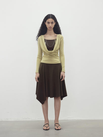 AFTADAWN Modal Slit Back Beaded Detail Long Sleeve Top