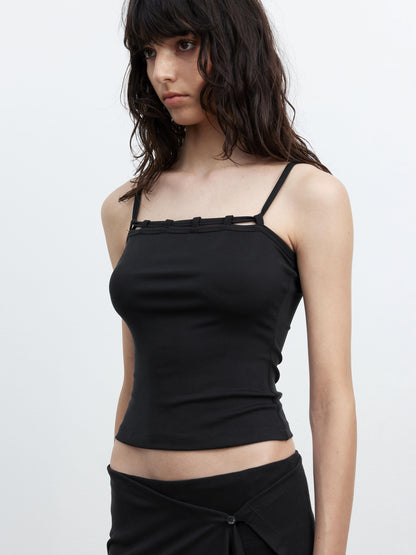 AFTADAWN Modal Strap Camisole With Detachable Skirt Pants Set