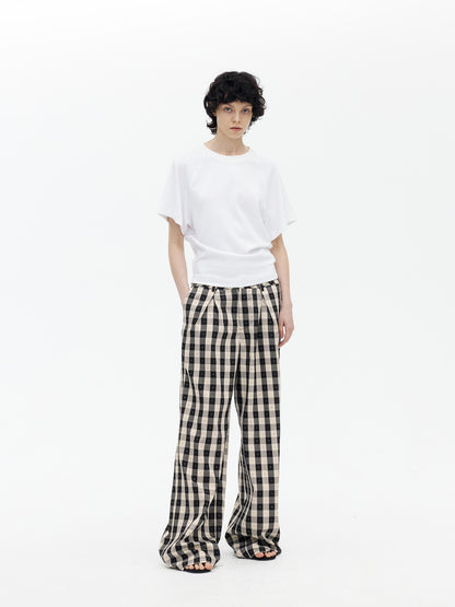 AFTADAWN Modal V-neck Side Zip Waist Defining Top