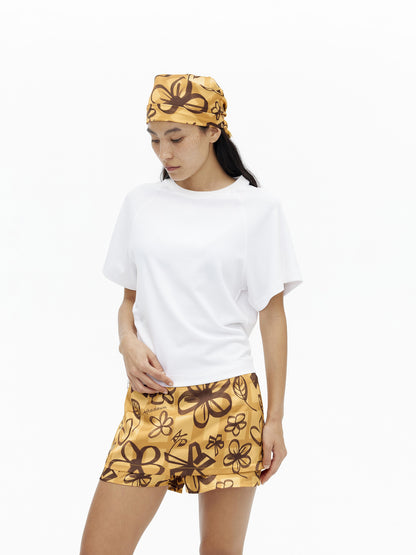 AFTADAWN Modal V-neck Side Zip Waist Defining Top