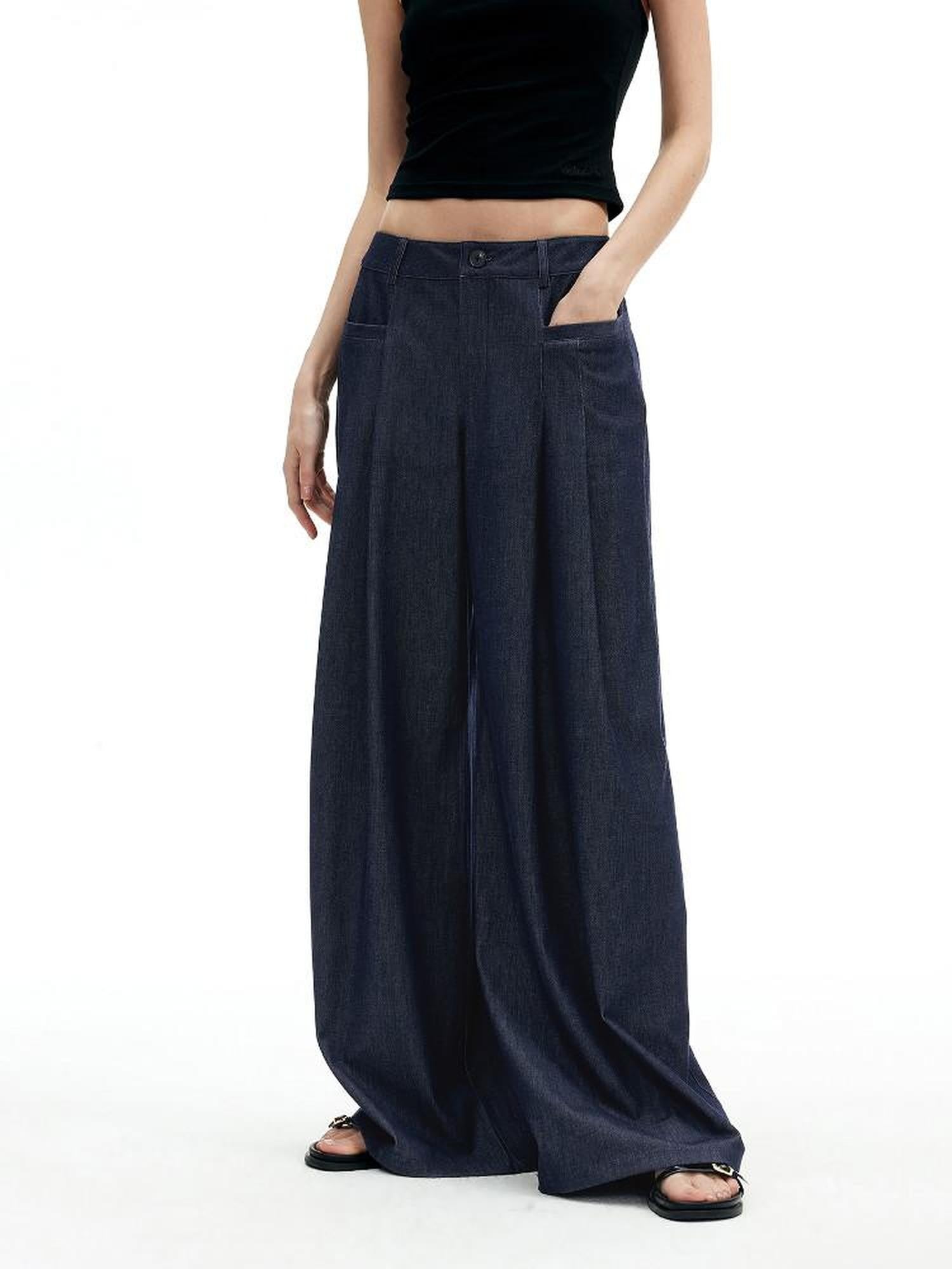 AFTADAWN Modal Wrinkle Resistant Pleated Waistband Women&