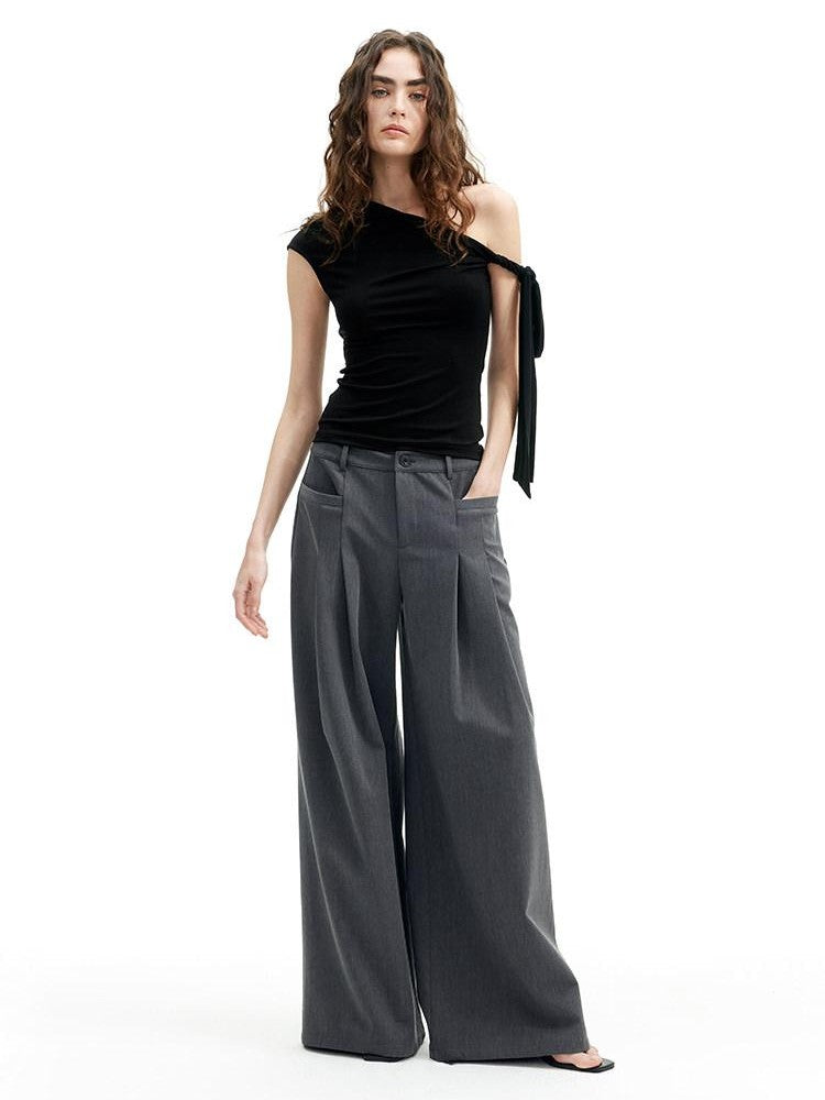 AFTADAWN Modal Wrinkle Resistant Pleated Waistband Women&