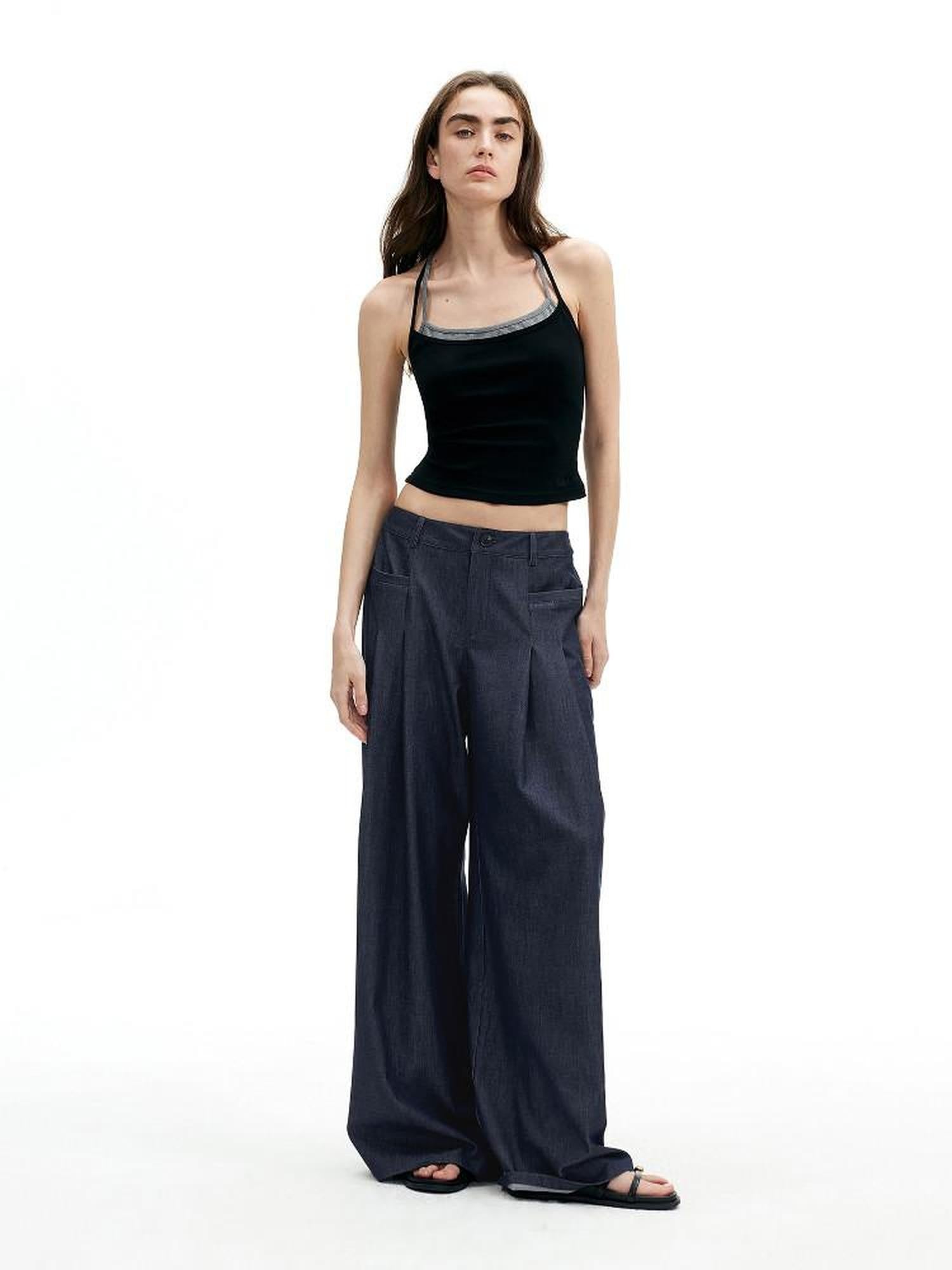 AFTADAWN Modal Wrinkle Resistant Pleated Waistband Women&