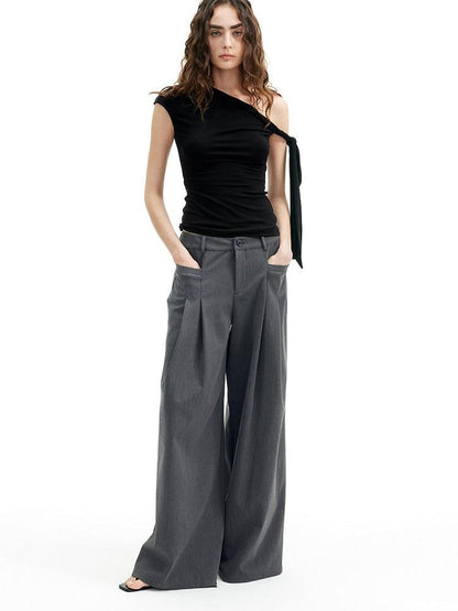 AFTADAWN Modal Wrinkle Resistant Pleated Waistband Women&