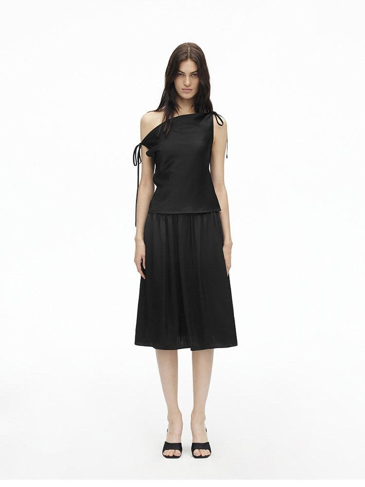 AFTADAWN Multiway One Shoulder Sleeveless Women&
