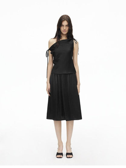 AFTADAWN Multiway One Shoulder Sleeveless Women&