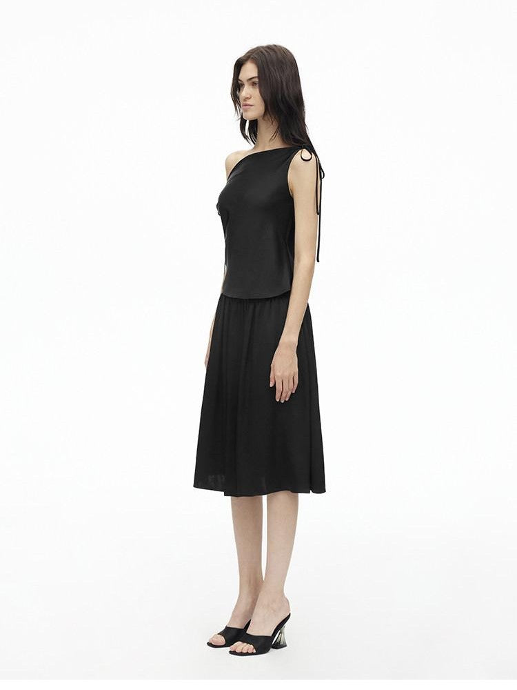 AFTADAWN Multiway One Shoulder Sleeveless Women&