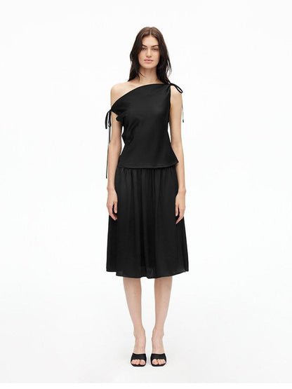 AFTADAWN Multiway One Shoulder Sleeveless Women&