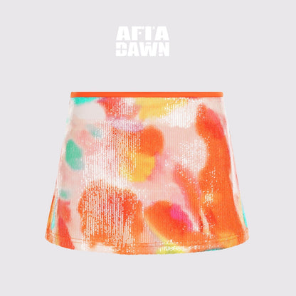 AFTADAWN_Oil_Painting_Print_Sequin_Low_Waist_Slim_Women&