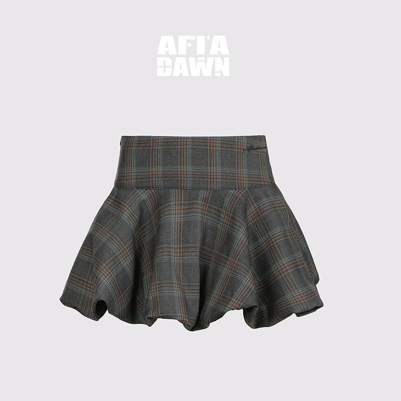AFTADAWN_Plaid_3d_Bow_Strappy_Crop_Tulip_Skirt_Slim_Women&