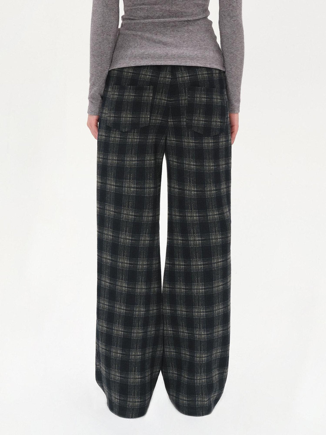 AFTADAWN Plaid Drawstring Cotton Feel Women&