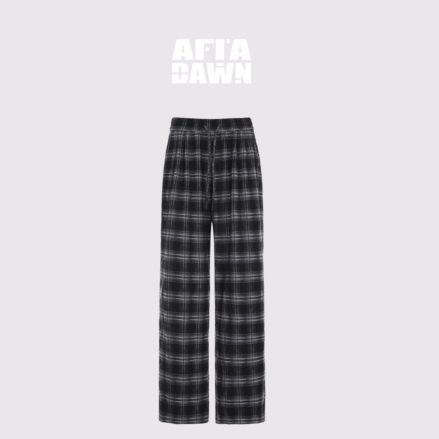 AFTADAWN_Plaid_Drawstring_High_Waist_Women&