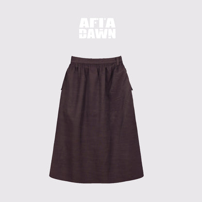 AFTADAWN_Pleated_Flared_A_Line_Linen_Blend_Women&