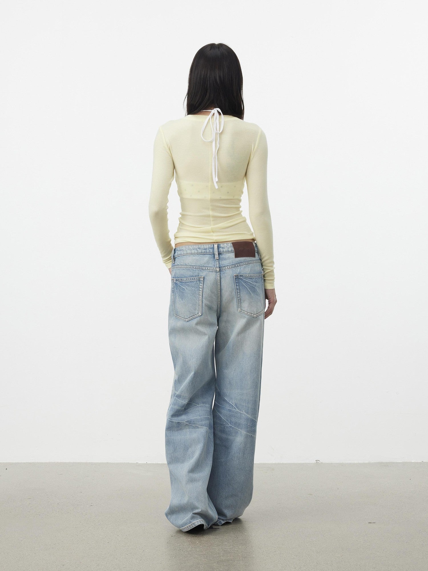 AFTADAWN Pleated V-neck Waist Cinch Women&