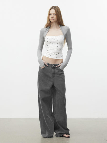 AFTADAWN Polka Dot Spliced Layered Women&