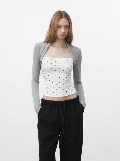 AFTADAWN Polka Dot Spliced Layered Women&