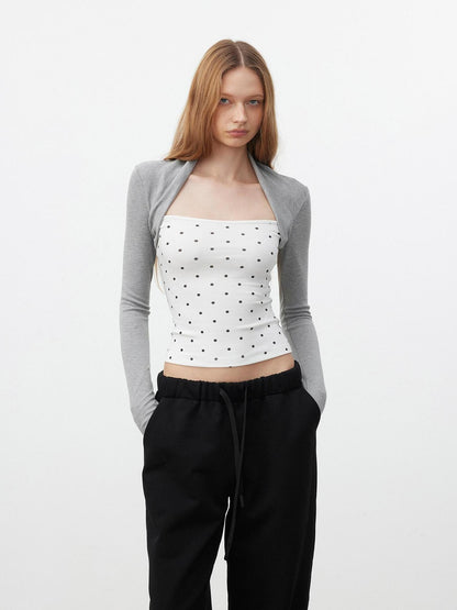 AFTADAWN Polka Dot Spliced Layered Women&