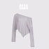 AFTADAWN_Purple_Textured_Knit_Asymmetric_Shoulder_Women&
