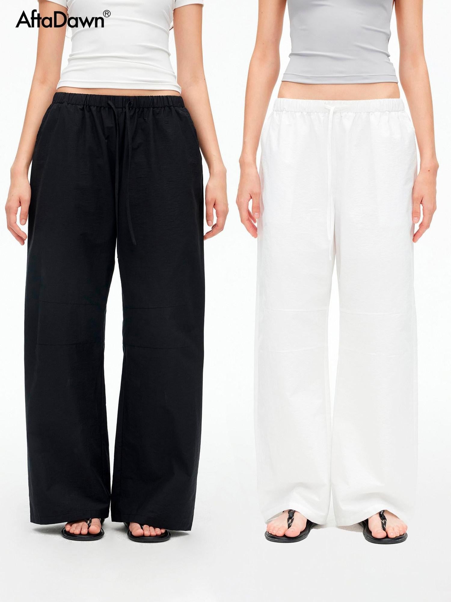 AFTADAWN Relaxed Pleated Split Scimitar Women&