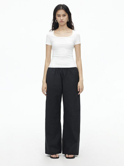 AFTADAWN Relaxed Pleated Split Scimitar Women&