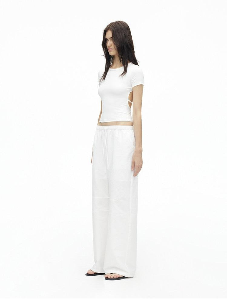 AFTADAWN Relaxed Pleated Split Scimitar Women&