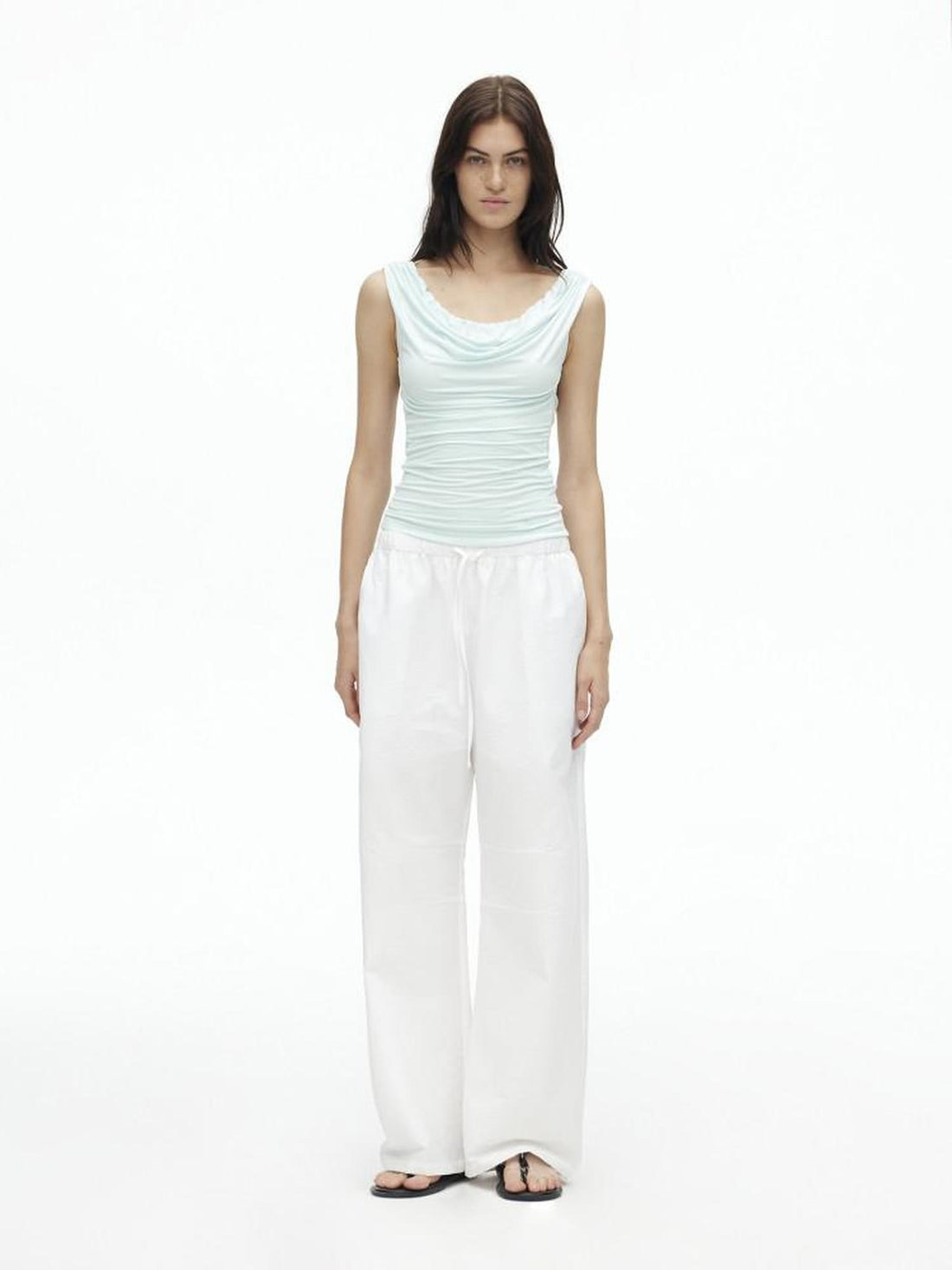 AFTADAWN Relaxed Pleated Split Scimitar Women&