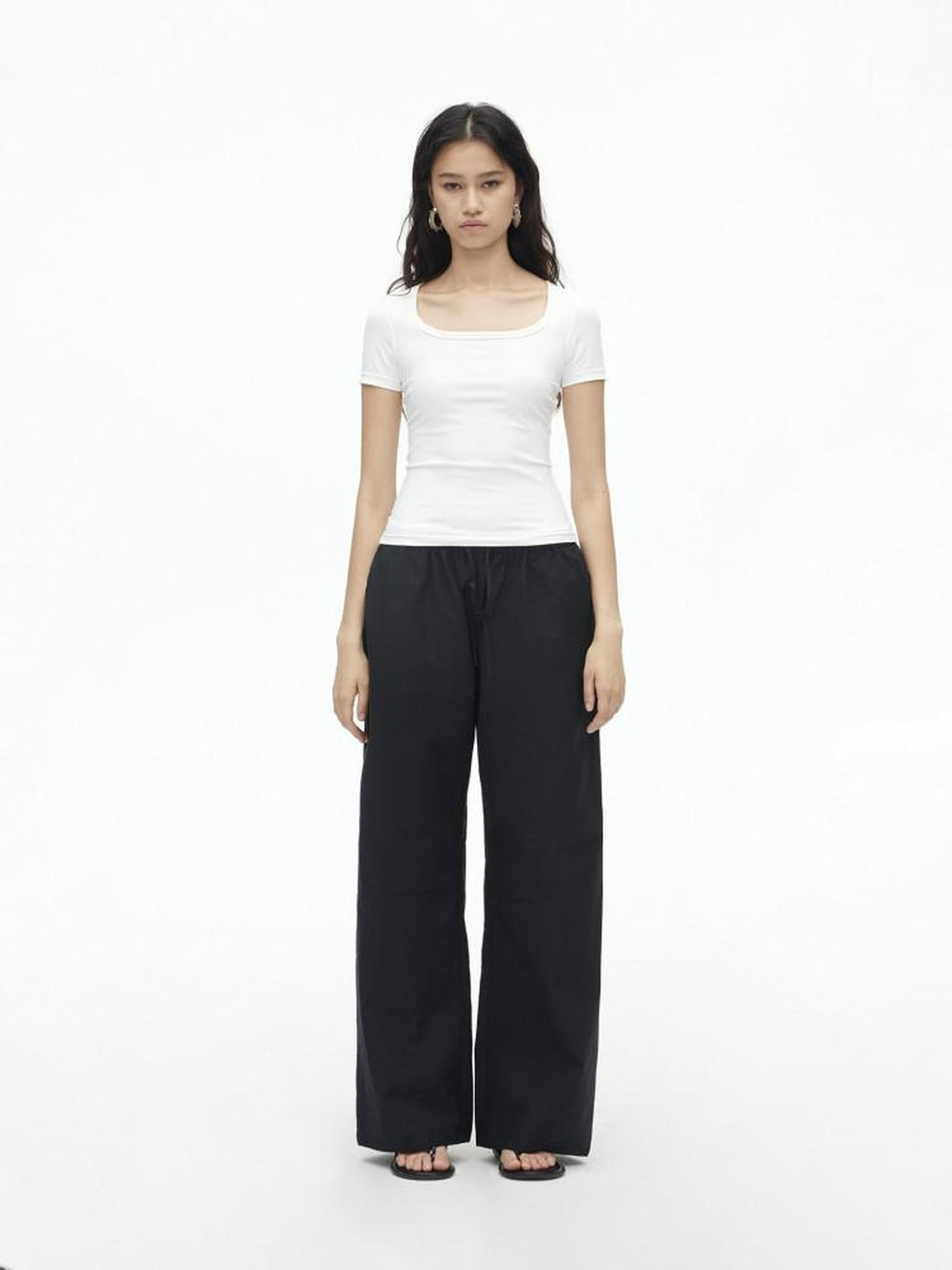 AFTADAWN Relaxed Pleated Split Scimitar Women&