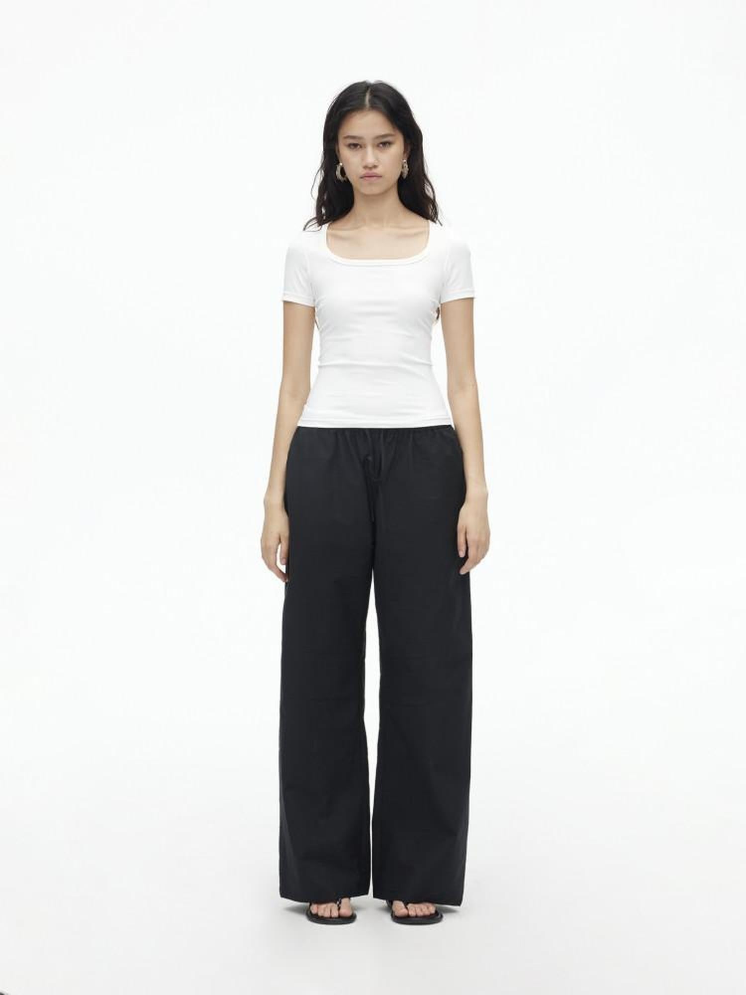 AFTADAWN Relaxed Pleated Split Scimitar Women&