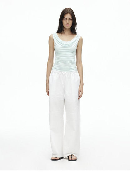 AFTADAWN Relaxed Pleated Split Scimitar Women&